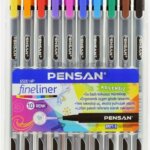 Pack de 10 Stylos Feutre Pensan Fineliner 0,4 mm