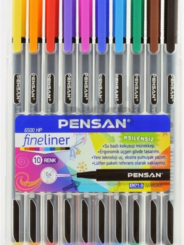 Pack de 10 Stylos Feutre Pensan 0.4 mm écriture fine et schémas Tunisie