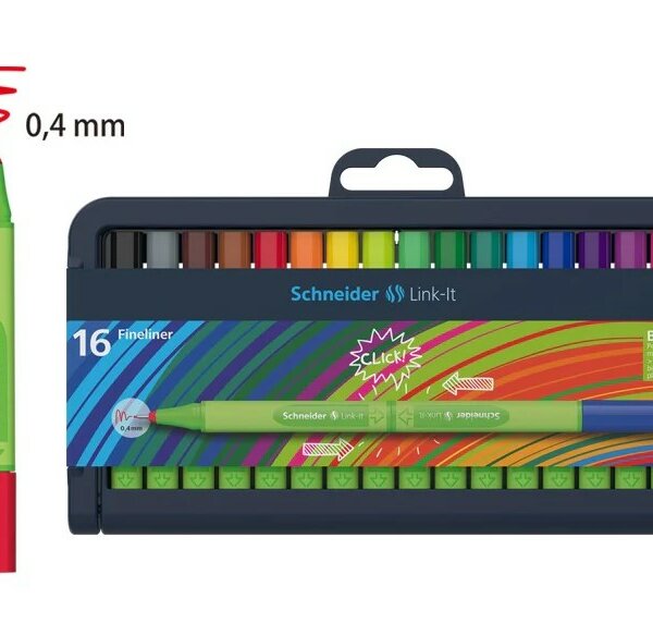Pack de 16 Feutres à pointe fine Schneider Link-It de couleurs assorties Tunisie