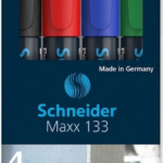 Pack de 4 Marqueurs Permanent Schneider Maxx 133