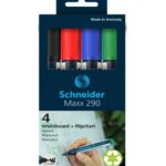 Pack de 4 Marqueurs Tableau Schneider Maxx 290