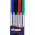 Pack de 4 Stylos à Bille BIBO X-Pen 1,00 mm