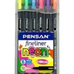 Pack de 6 Stylos Feutre Pensan Fineliner Neon 0,4 mm