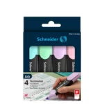 Pochette de 4 Surligneurs Pastel Schneider Job