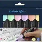 Pochette de 6 Surligneurs Fluo Schneider Job Pastel