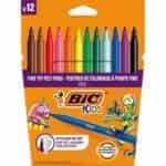 Pochette de 12 Feutres BIC Kids Visa - Fournitures scolaires lavables Paperclip Tunisie