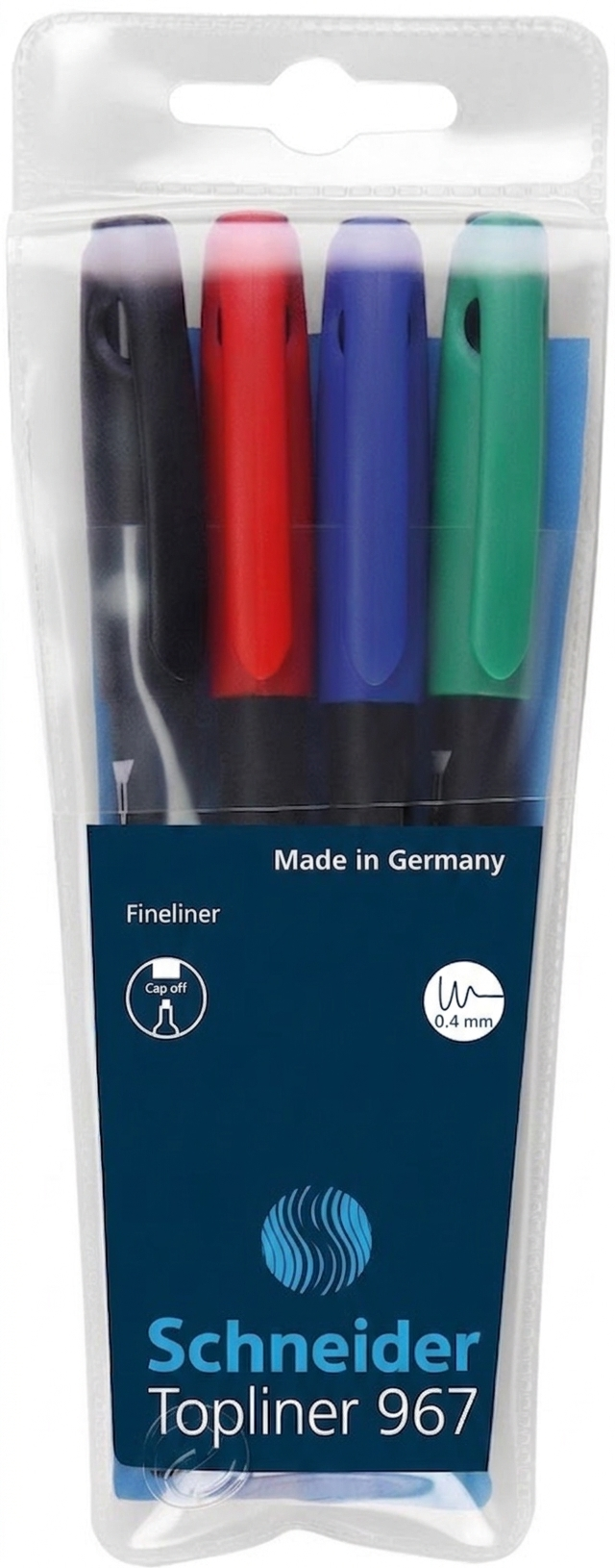 Pochette_de_4_Stylos_à_pointe_fine_Topliner_SCHNEIDER Pochette de 4 Stylos à pointe fine Topliner SCHNEIDER – Image 1