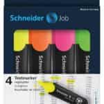 Pochette de 4 Surligneurs Fluo Schneider Job