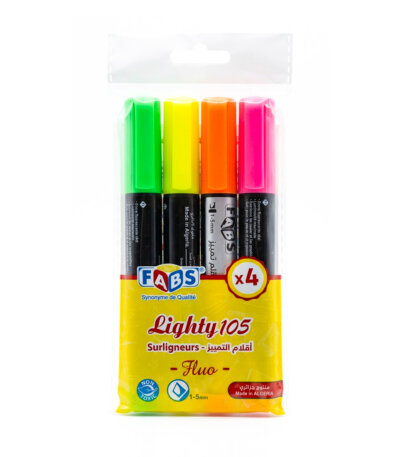 POCHETTE MARQUEURS SURLIGNEURS LIGHTY 105 FLUO