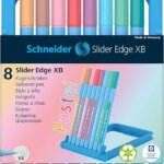 Schneider Slider Edge Pastell XB Stylo à Bille 8 Pièces