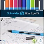 Schneider Slider Edge XB Stylo à Bille 8 Pièces Assorties