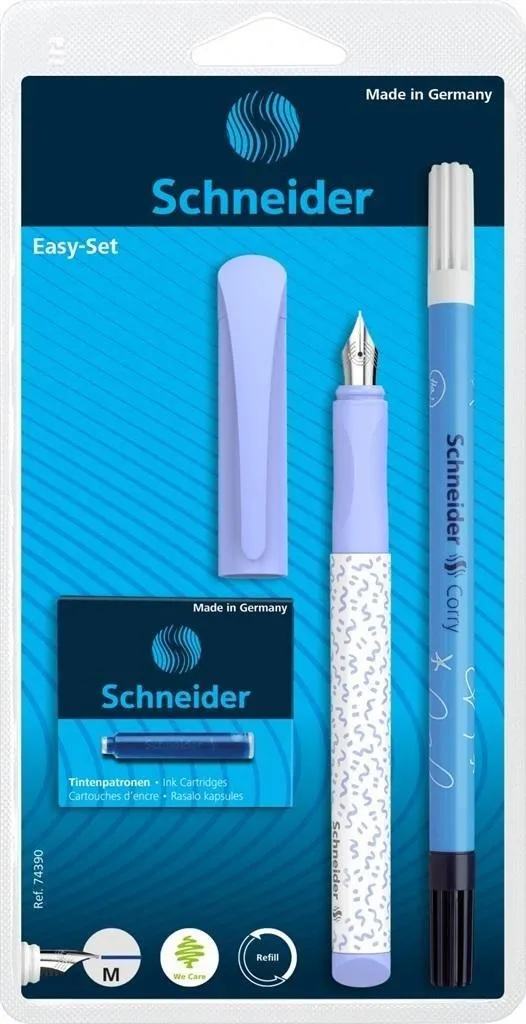 Set_stylo_plume_easy_effaceur_6 cartouches_schneider Set stylo à plume easy + effaceur + 6 cartouches schneider – Image 1