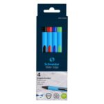 Pack de 4 Stylos à Bille Schneider Slider Edge Basic 3 + 1 gratuit