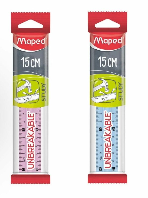 Règle incassable Maped Study 15 cm en plastique transparent pour écolier Tunisie