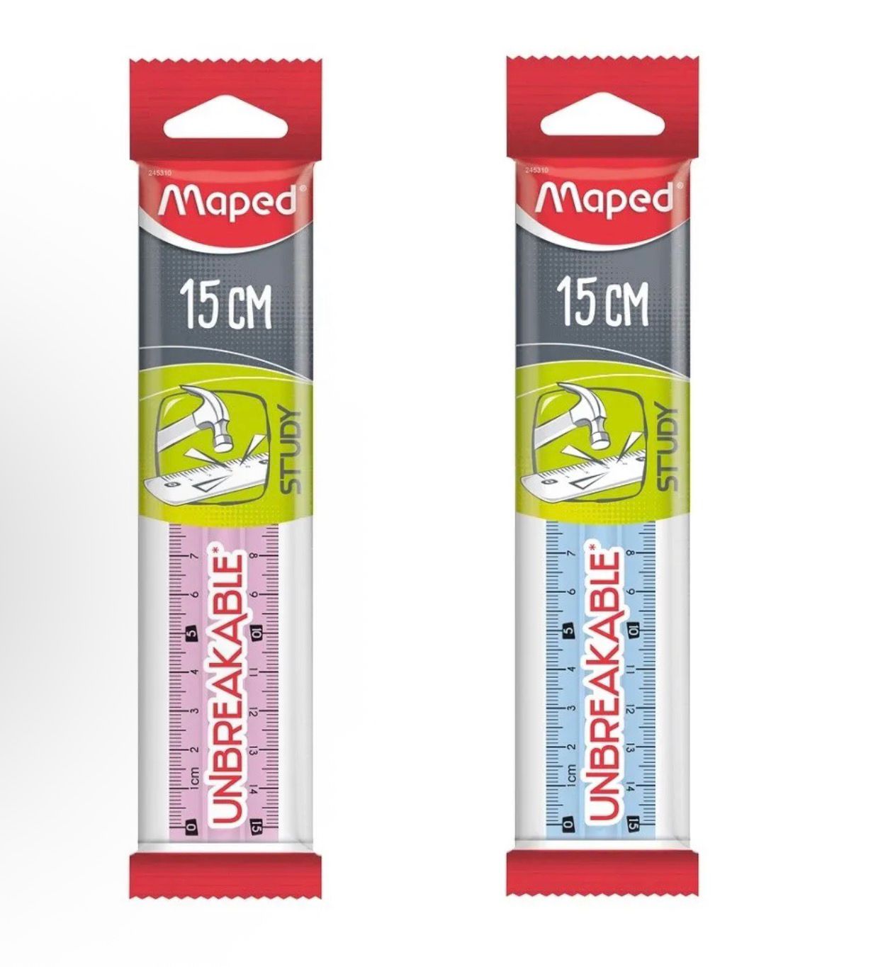 Équerre 60° souple Maped Twist 'n Flex 15 cm. Une équerre rose translucide de 15 cm à angle de 60 degrés de la marque Maped, modèle Twist 'n Flex, disposée verticalement dans son emballage d'origine. Le haut du packaging en carton affiche le logo Maped rouge et une illustration de l'outil en cours de torsion.