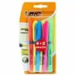 Pochette de 4 surligneurs BIC Liner Grip + 2 gratuits