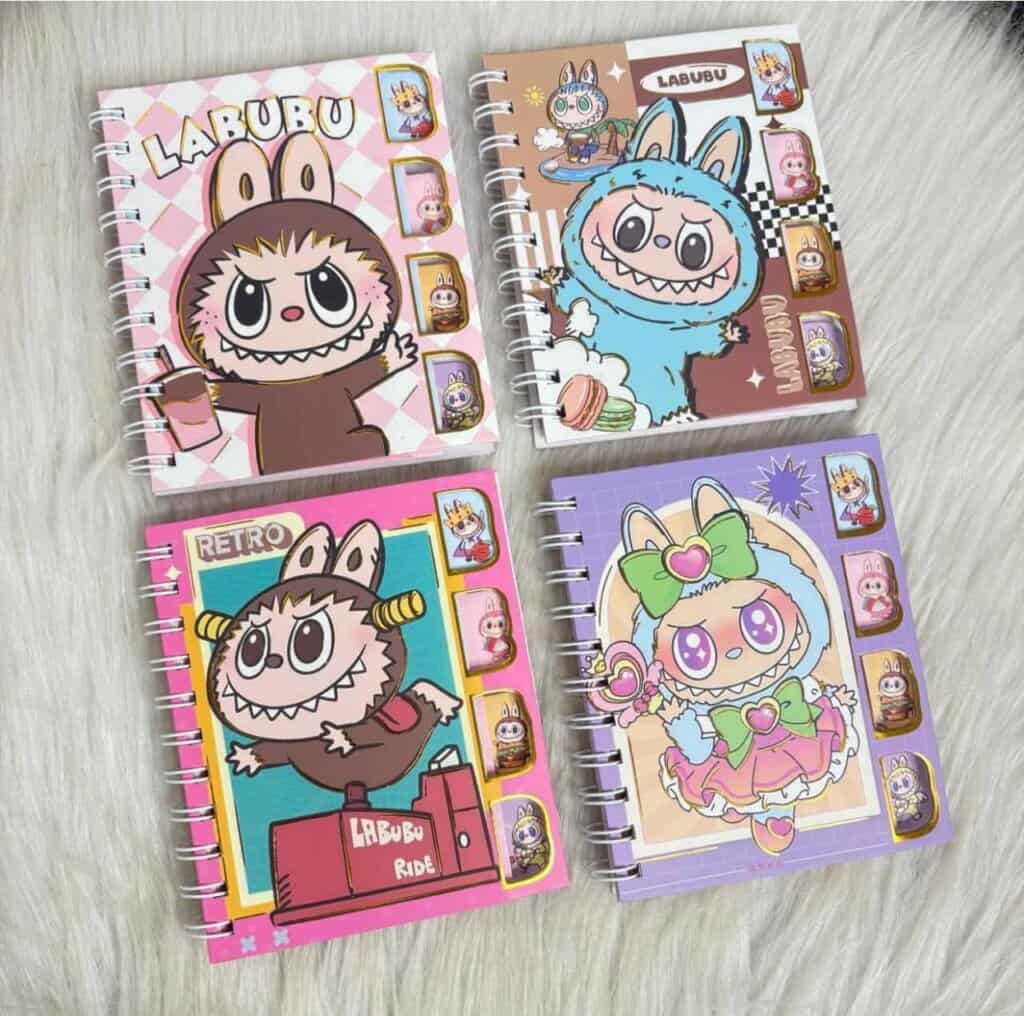 carnet labubu à spirales The Monsters Pop Mart Tunisie Originalité