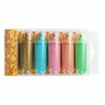 Pochette de 6 Surligneurs Fluorescents GLITTER , pour École et Bureau (FL-8241)