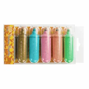highlighters_horizontal Pochette de 6 Surligneurs Fluorescents GLITTER , pour École et Bureau (FL-8241) – Image 1