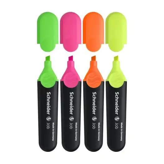 Surligneurs Schneider Job Pack de 4