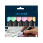 Pochette de 6 Surligneurs Fluo Schneider Job Pastel