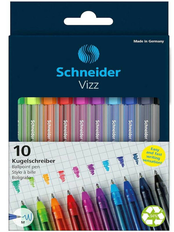 Set De 10 Stylos à Billes Vizz, M - Schneider