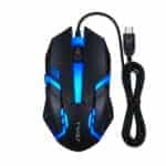 Souris Gaming RGB T-WOLF avec rétroéclairage LED multicolore.