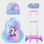 Sac à dos scolaire 16" 3 pièces GB5448TB – Trousse + Sac repas – Chariot vendu séparément