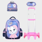 Sac à dos scolaire 16" 3 pièces GB5450TB – Trousse + Sac repas – Chariot vendu séparément