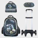 Sac à dos scolaire 16" 3 pièces GB5451TB – Trousse + Sac repas – Chariot vendu séparément