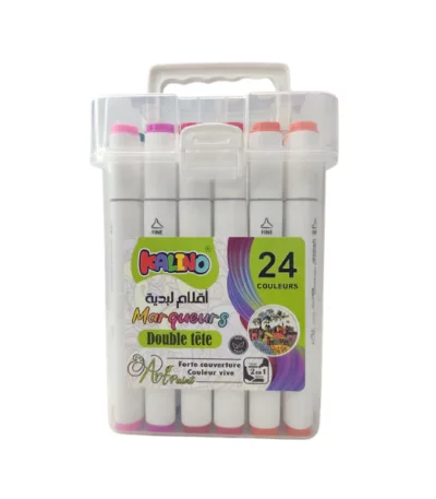 MARQUEURS KALINO DOUBLE TETE PAQ DE 24