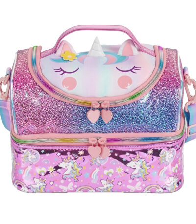 Panier Isotherme Licorne Paillettes Rose