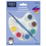 Palette de Gouache Enfant Lefranc Bourgeois – 7 Couleurs avec Pinceau