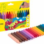 Boîte de 18 Crayons de Cire Jumbo - Couleurs Assorties