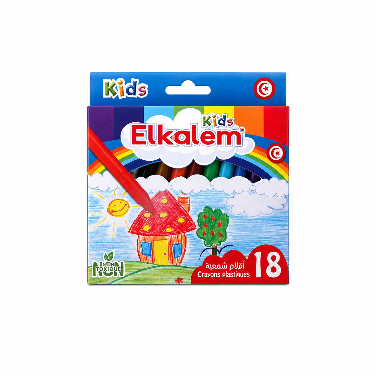 ChatGPT Image 20 juil. 2026, 17_45_37 Crayon a la cire de 18 couleurs -ELAKLEM – Image 1