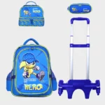 Sac à dos scolaire 17" 3 pièces GB5394TB – Trousse + Sac repas – Chariot vendu séparément