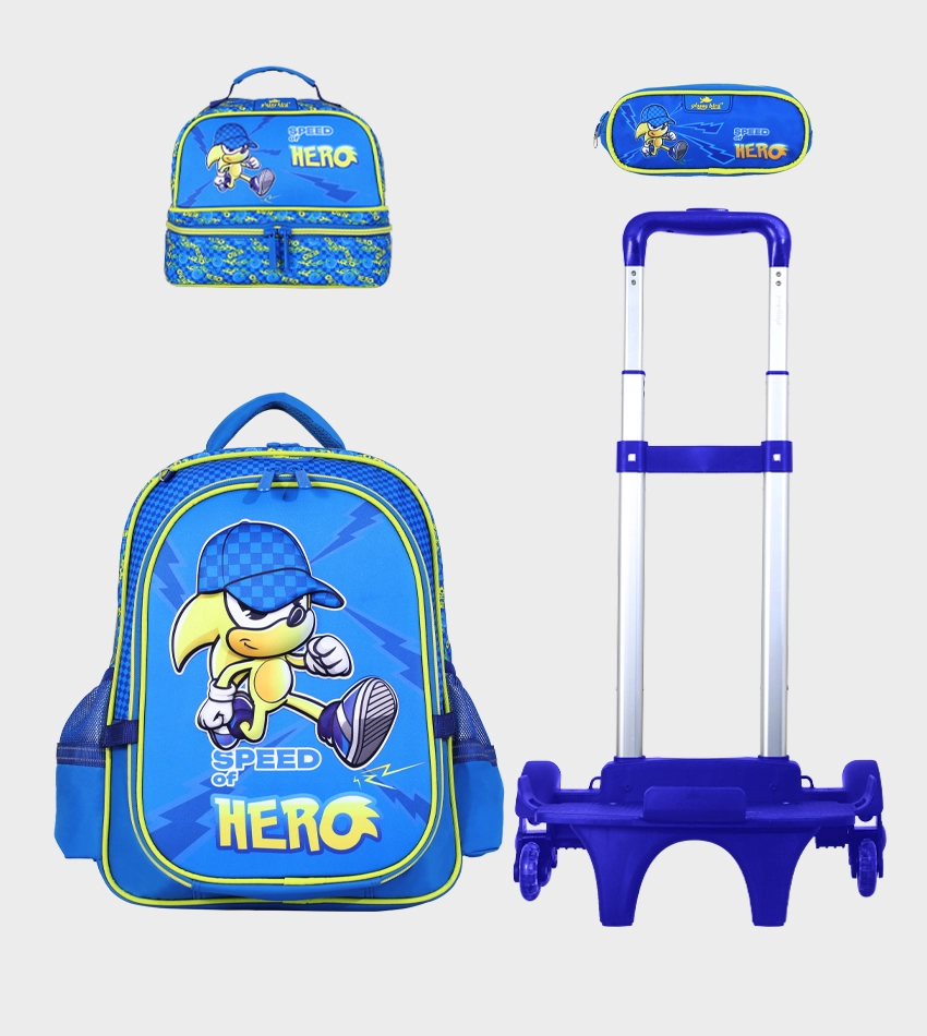 GB5394TB Sac à dos scolaire 17" 3 pièces GB5394TB – Trousse + Sac repas – Chariot vendu séparément – Image 1