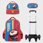 Sac à dos scolaire 18" 3 pièces GB5455TB– Trousse + Sac repas – Chariot vendu séparément