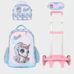 Sac à dos scolaire 18" 3 pièces GB5458TB – Trousse + Sac repas – Chariot vendu séparément