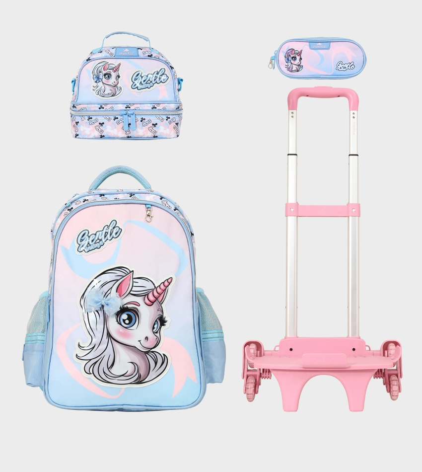 GB5458TB_0 Sac à dos scolaire 18" 3 pièces GB5458TB – Trousse + Sac repas – Chariot vendu séparément – Image 1