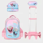 Sac à dos scolaire 17" 3 pièces GB5460TB – Trousse + Sac repas – Chariot vendu séparément
