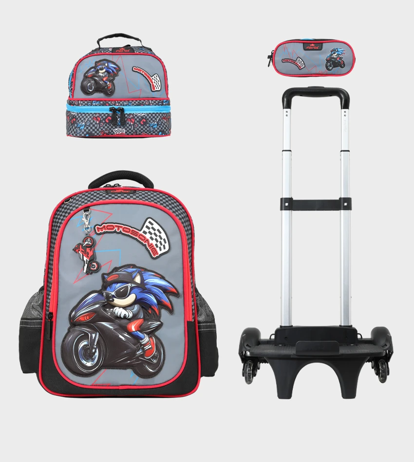 GB5595TB_0 Sac à dos scolaire 17" 3 pièces GB5595TB – Trousse + Sac repas – Chariot vendu séparément – Image 1