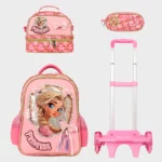 Sac à dos scolaire 17" 3 pièces GB5596TB – Trousse + Sac repas – Chariot vendu séparément