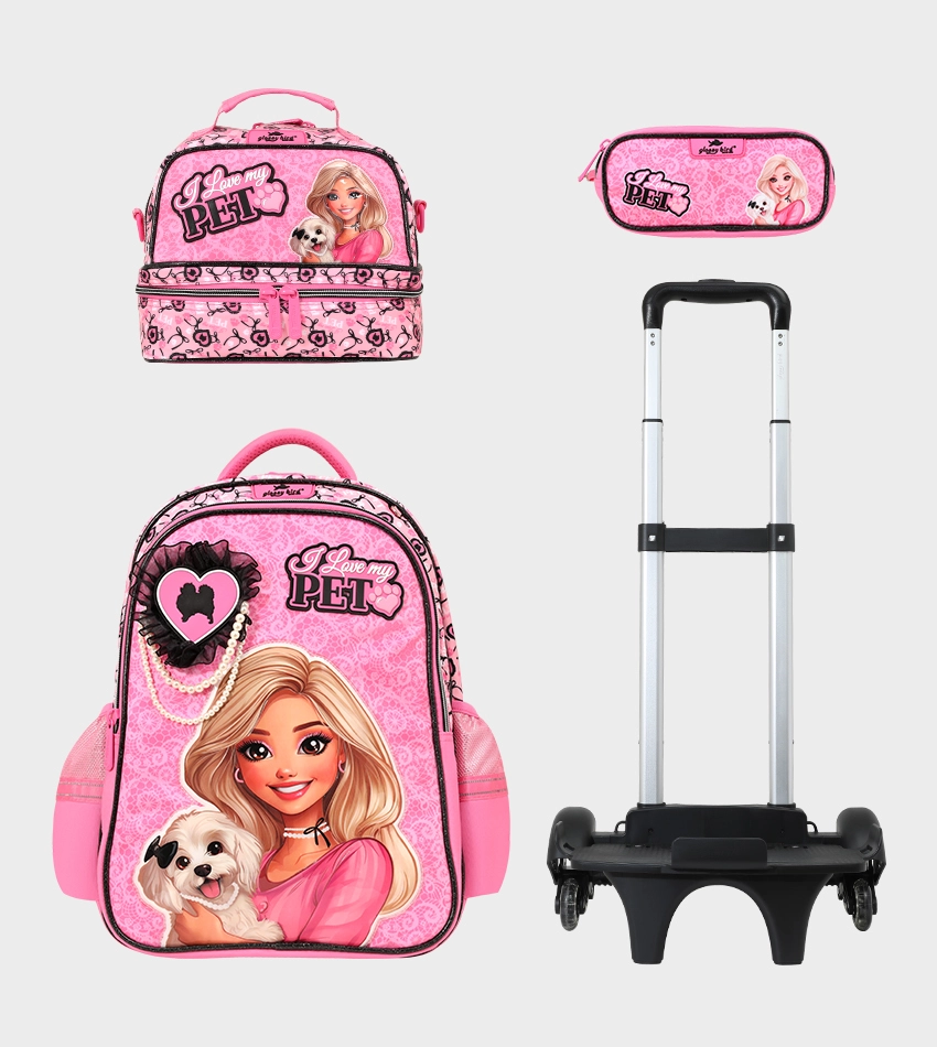 GB5597TB_0 Sac à dos scolaire 17" 3 pièces GB5597TB – Trousse + Sac repas – Chariot vendu séparément – Image 1