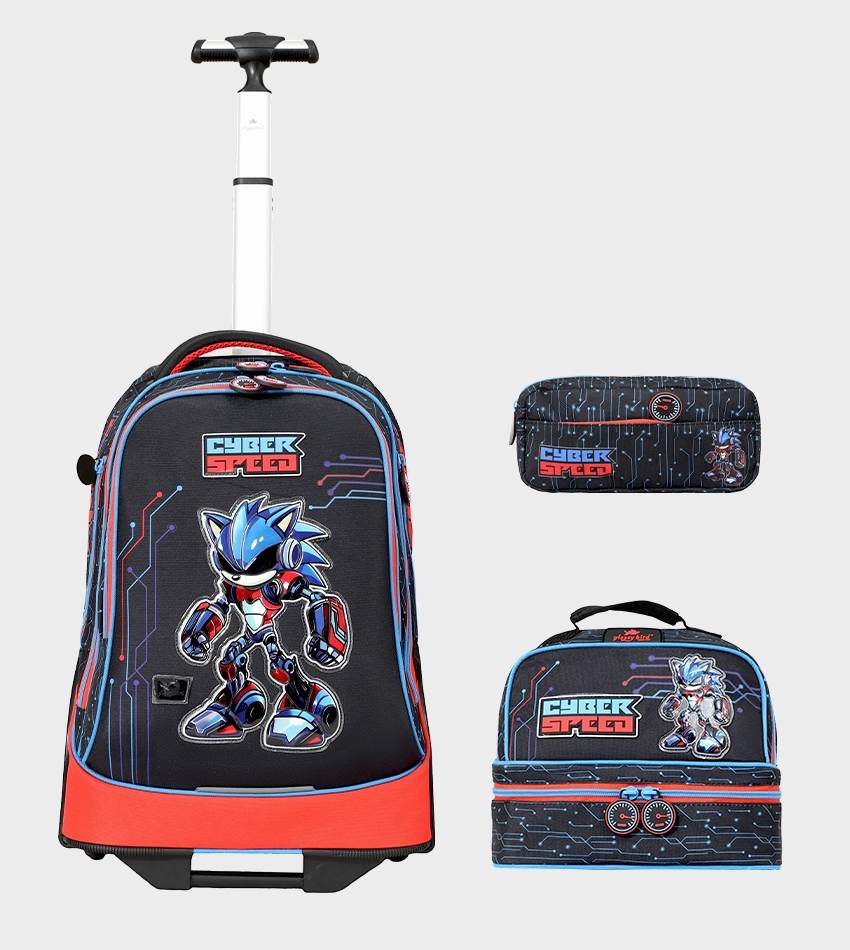GB5654T-2 Cartable à Roulettes & Trousse 18" - GB5654T-2 – Image 1