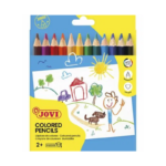 Crayons De Couleur Jovi Maxi Forme Hexagonale, Set De 12