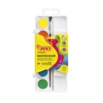 Box De 6 Aquarelle Pastilles 22 mm JOVI Avec Pinceau