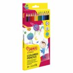 Crayons De Couleur Jovi Forme Hexagonale, Set De 12
