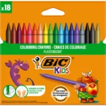 18 Craies de Coloriage Bic Kids Plastidecor