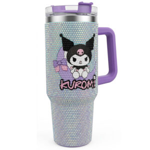 Thermos Bling Strass Kuromi Argenté